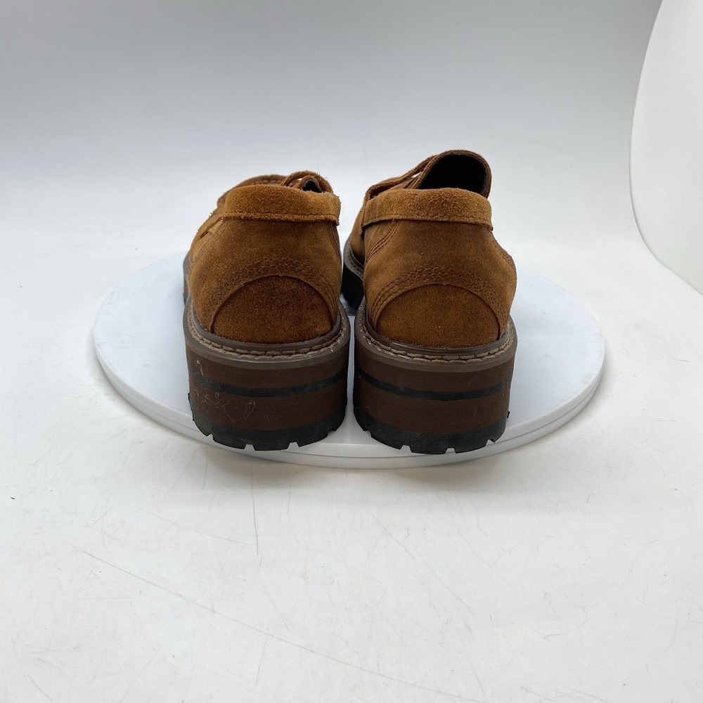 LL Bean Camden Hill Loafers Womens 7 M Brown Suede Slip On Shoes Lug Sole 522486 - Picture 4 of 10